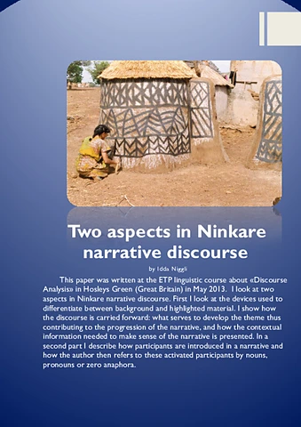 Analyse des textes : Arrière-plan et participants